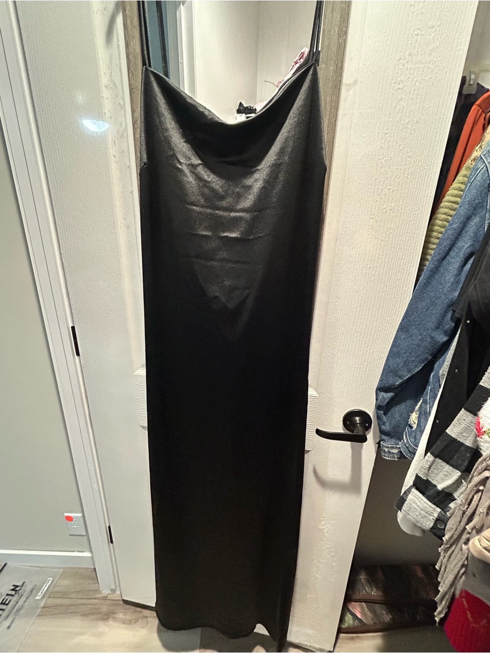 Fashion Nova Black Slip Maxi Dress